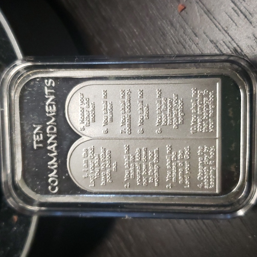 THE 10 COMMANDMENTS INPURE .999 SILVER!!